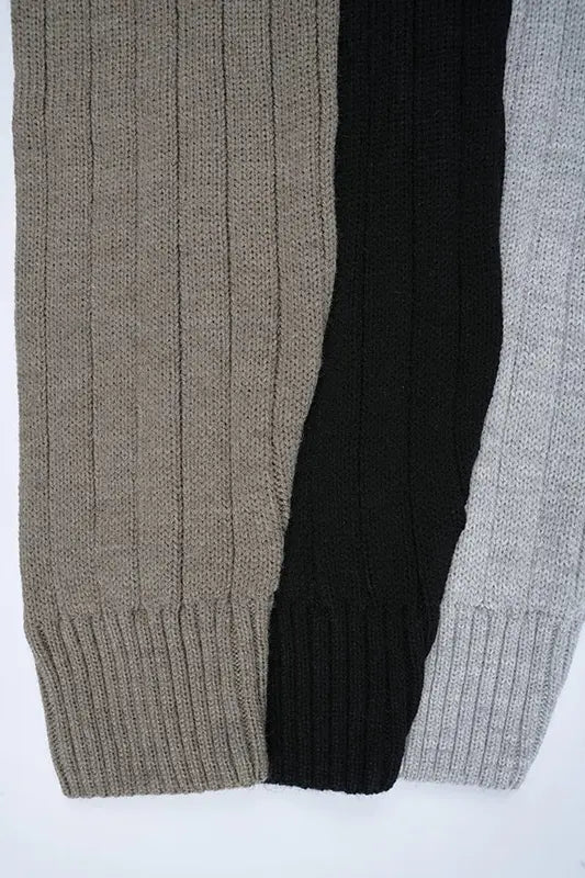 Pack 3 Pulls Ralph col rond en coton 100%  ( Gris + Noir + Beige Foncé )